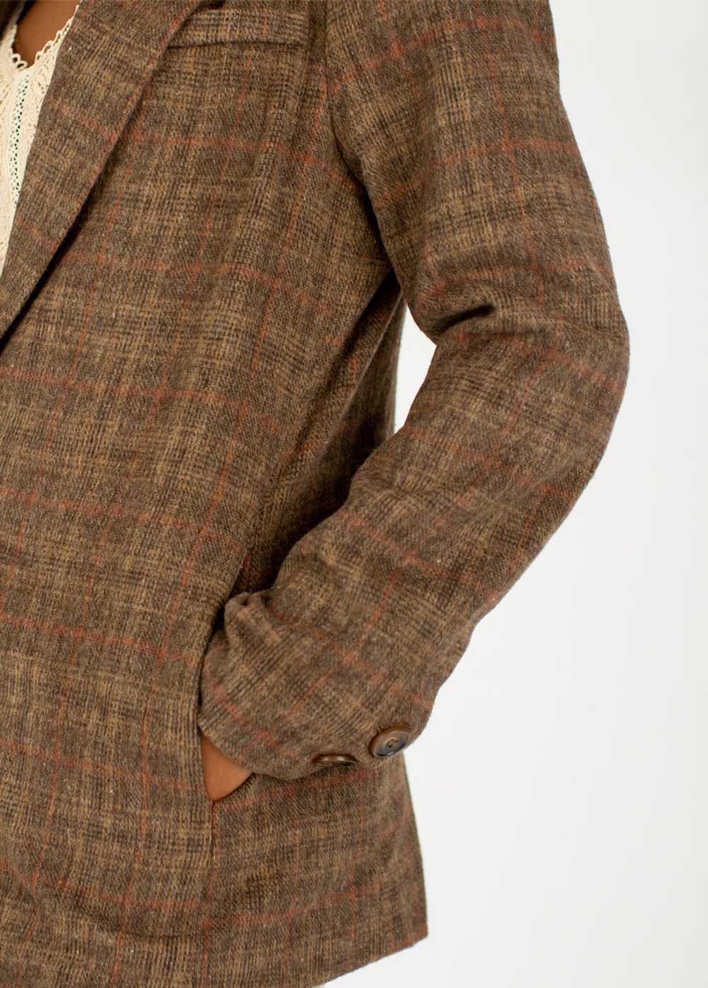 Joyfolie Louve Blazer in Tan & Brown Plaid - image 10