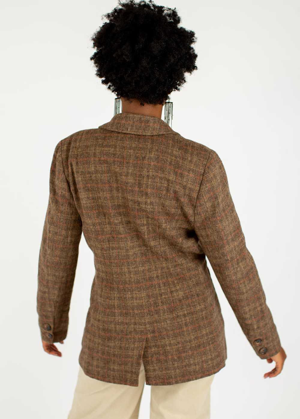 Joyfolie Louve Blazer in Tan & Brown Plaid - image 9