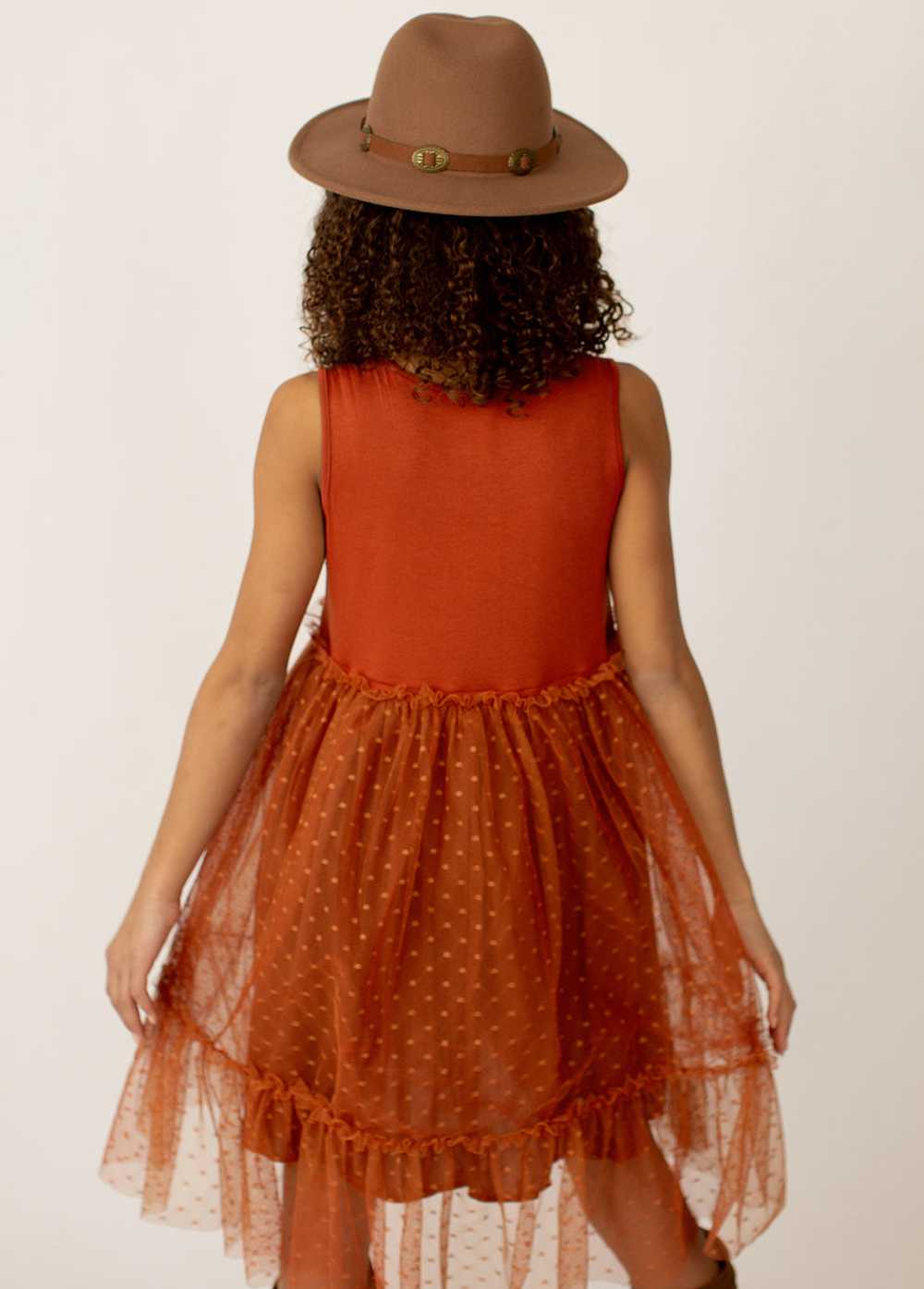 Joyfolie Leila Dress in Terracotta - image 4