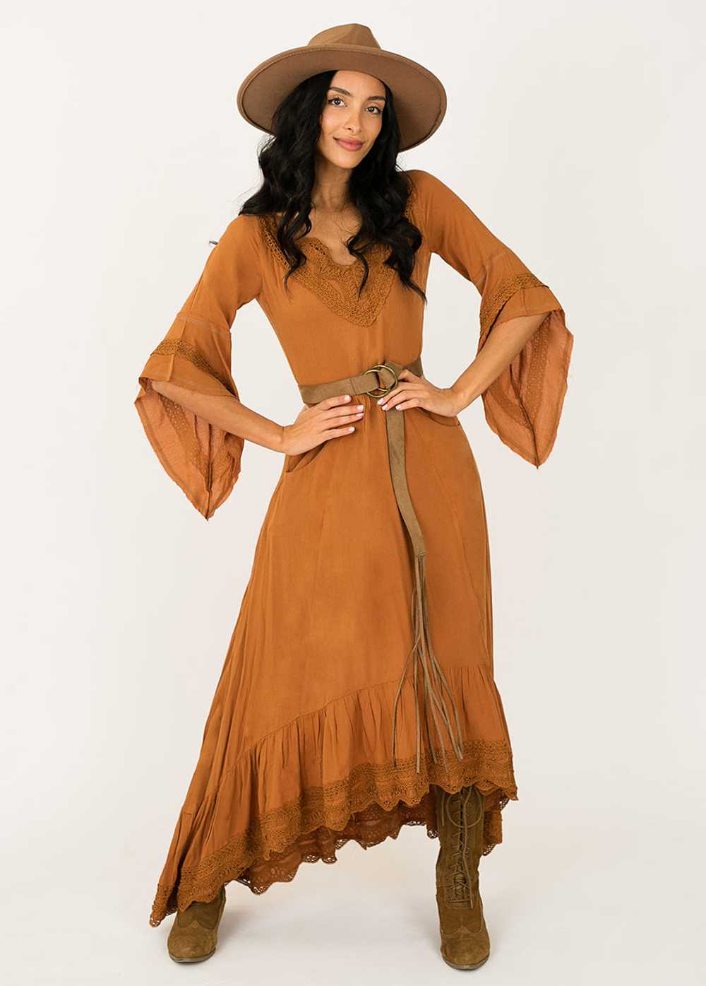 Joyfolie Alvara Dress in Marigold - image 1