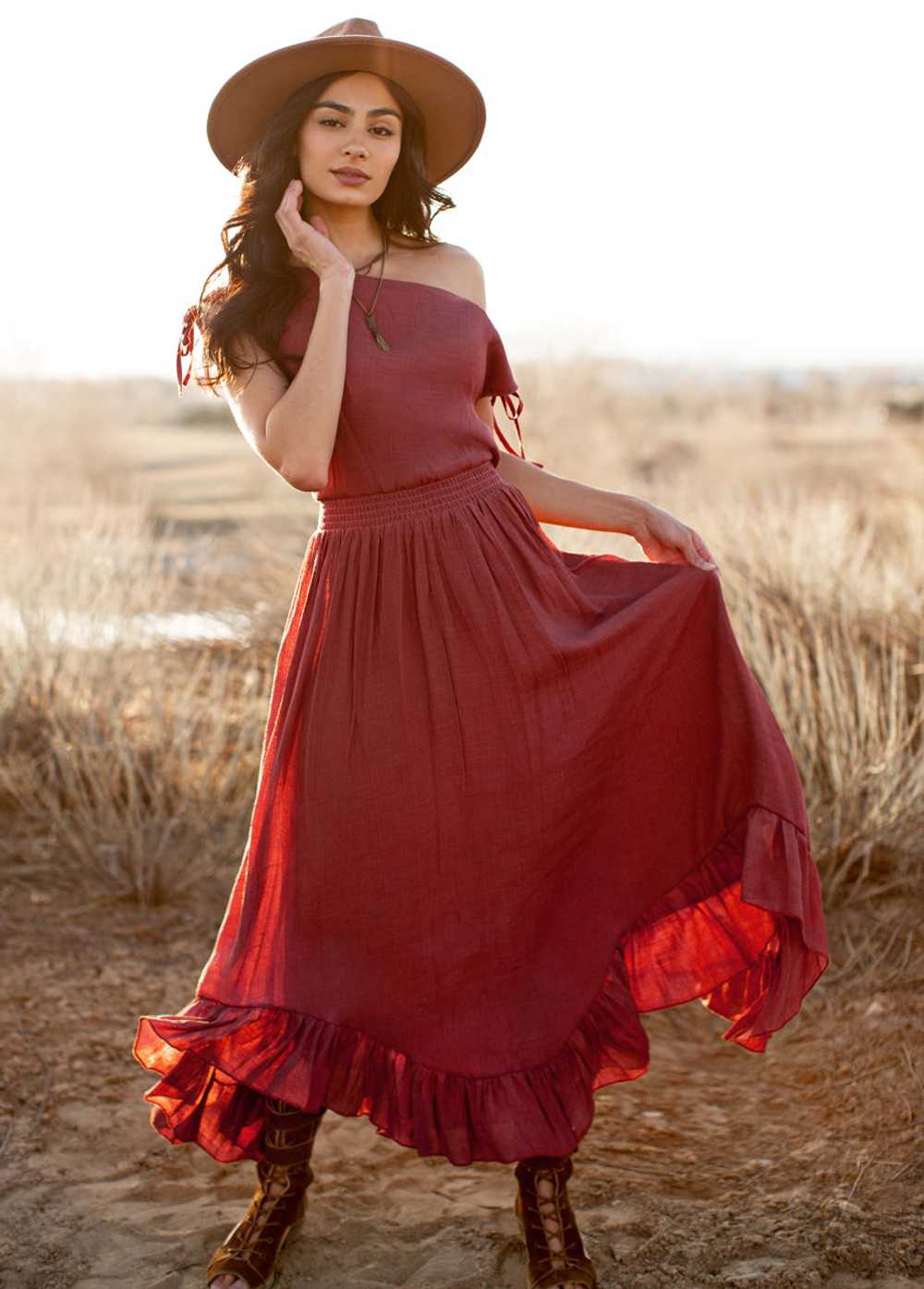 Joyfolie Gia Dress in Mesa Rose - image 2