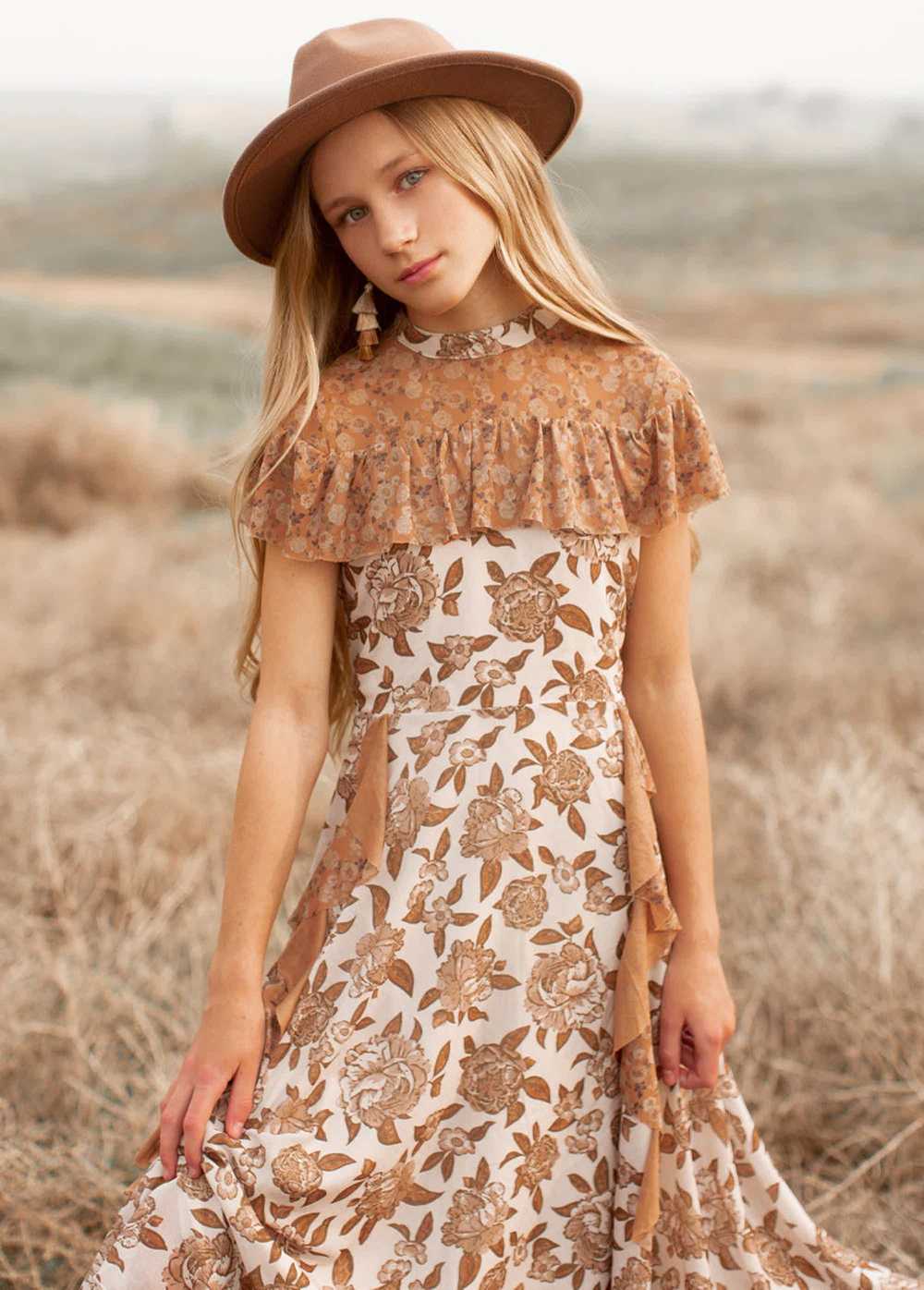 Joyfolie Raylie Dress in Neutral Floral - image 2