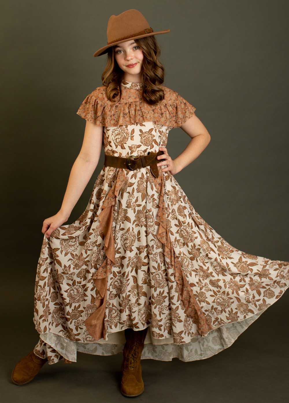 Joyfolie Raylie Dress in Neutral Floral - image 4