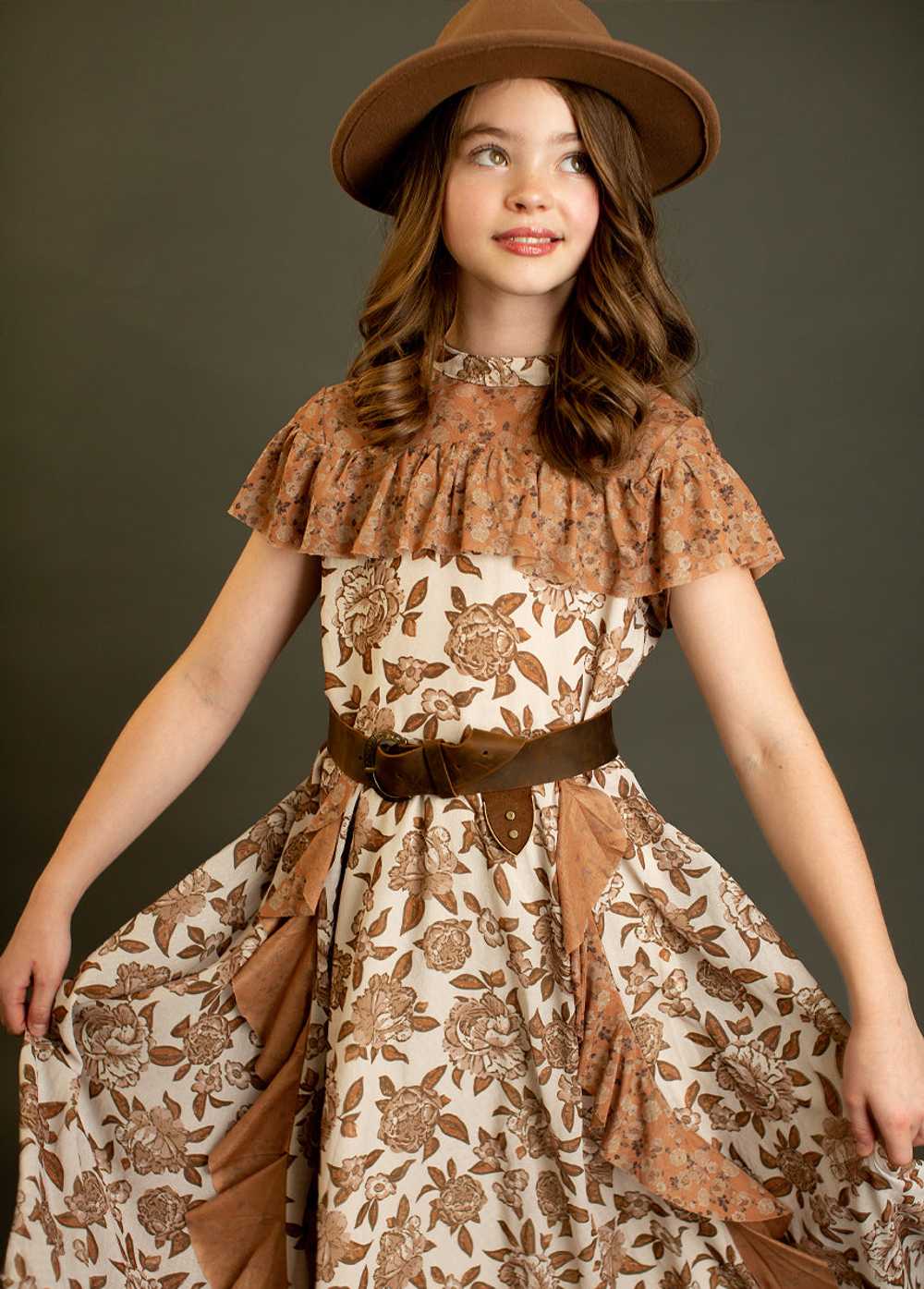 Joyfolie Raylie Dress in Neutral Floral - image 6