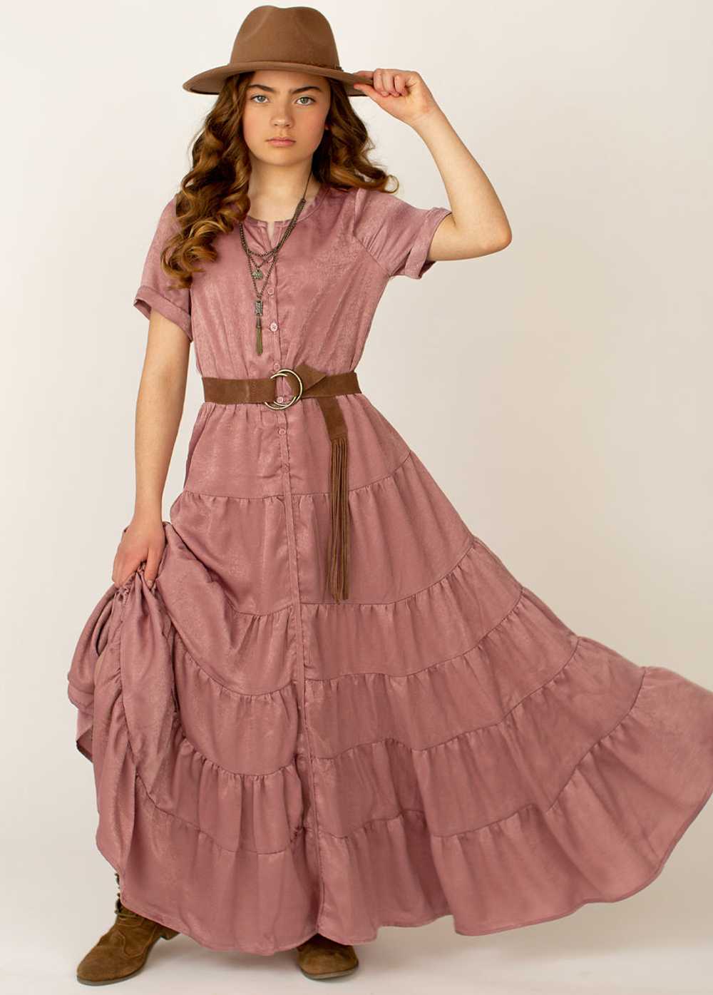 Joyfolie Kassonette Dress in Mauve - image 3