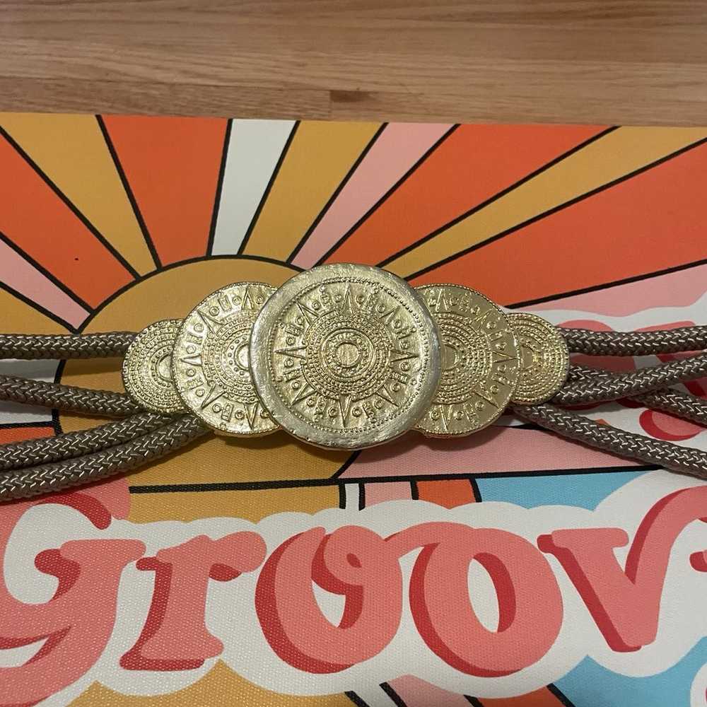 Vintage Gold Medallion Belt - image 2