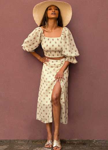 Joyfolie Rehanne Set in Floral Dot Cream