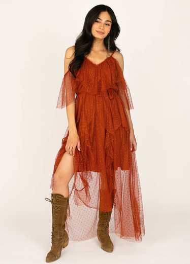 Joyfolie Lauryn Dress in Rust