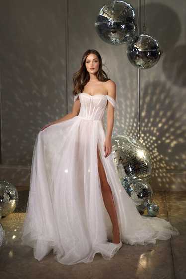 Galia Lahav Glow Natural-waist Sparkly ballgown | 