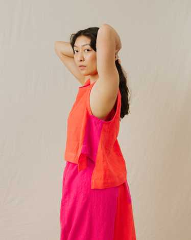 Nettle Studios Side Panel Tank in Papaya/Hot Pink 