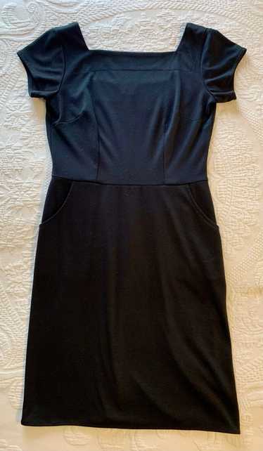 Karina Dresses Black Square Neck with Cap Sleeves