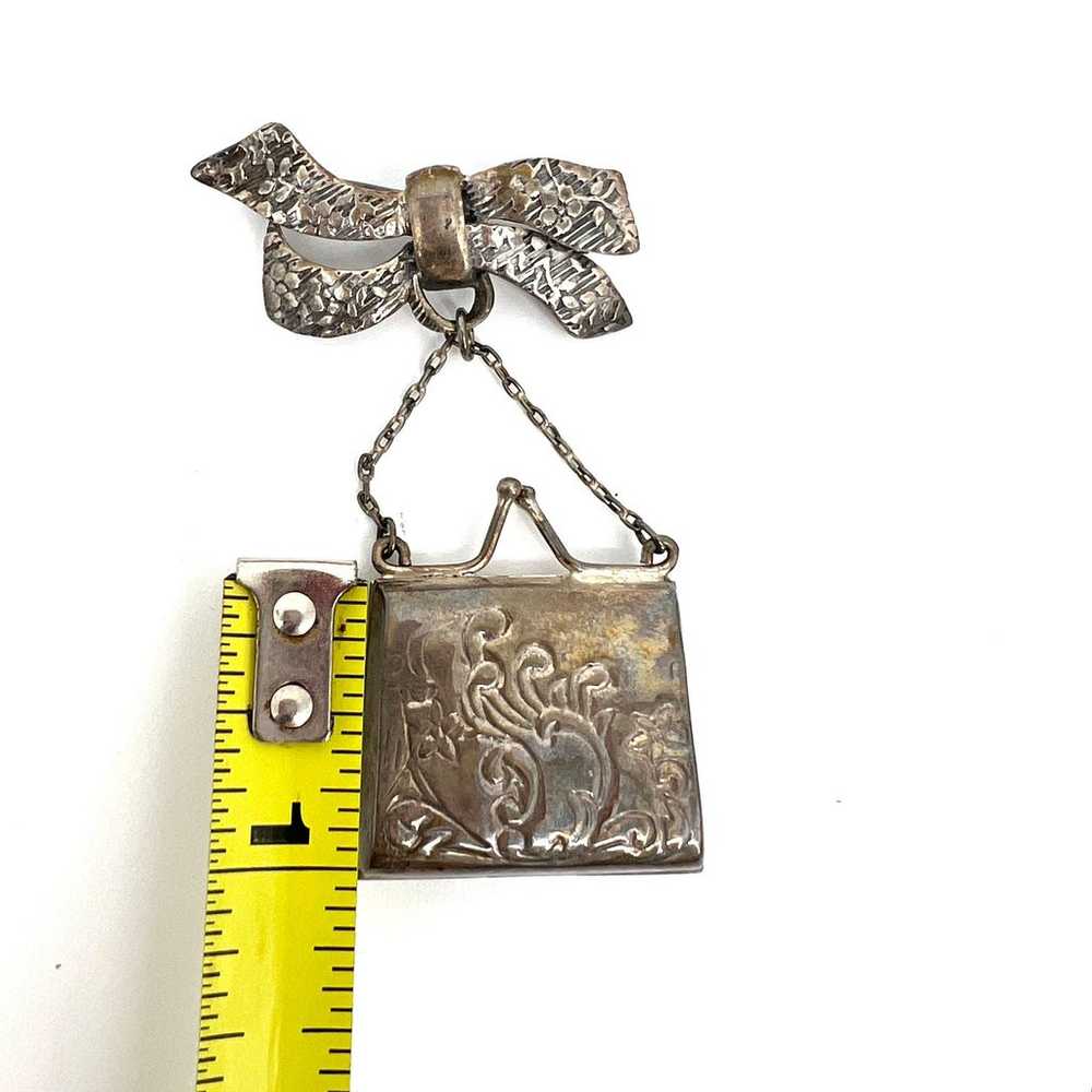 Vintage sterling silver miniature pillbox trinket… - image 10