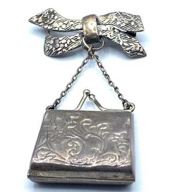 Vintage sterling silver miniature pillbox trinket… - image 1
