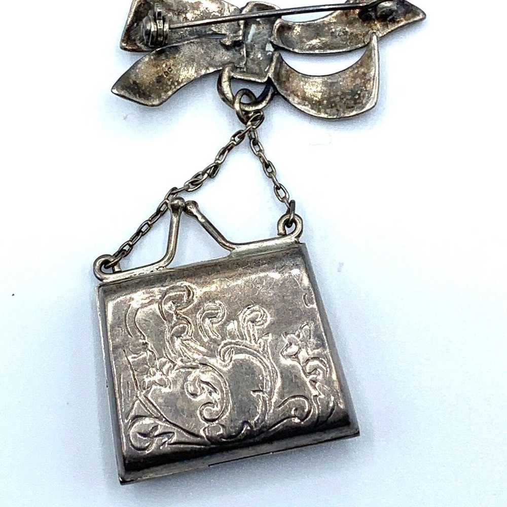 Vintage sterling silver miniature pillbox trinket… - image 7