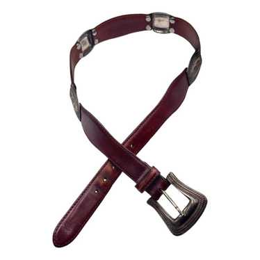 FOSSIL VTG Vintage brown leather belt size MEDIUM… - image 1