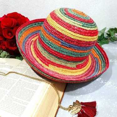 Bowler straw Hat Vintage Edwardian Bowler Hat  Su… - image 1