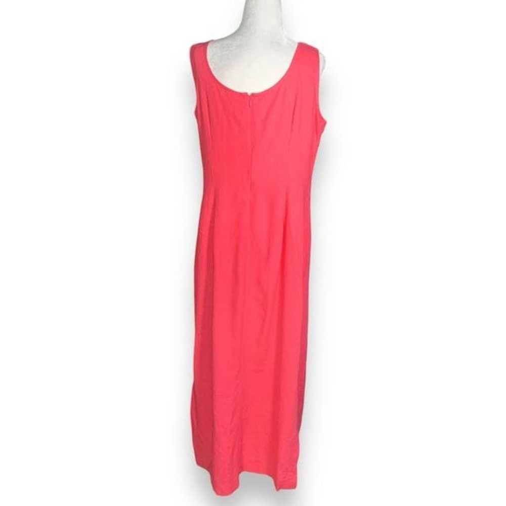 Vintage Virgo Dress Coral Pink Sleeveless Embroid… - image 3