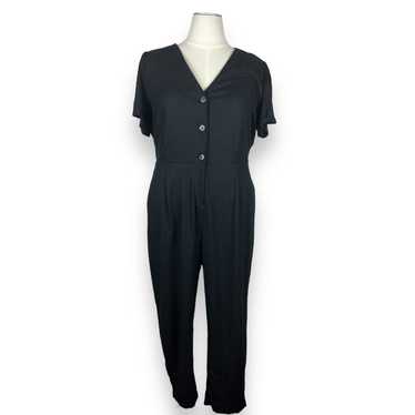 Old Navy Short Sleeve Jumpsuit Black XL Straight l