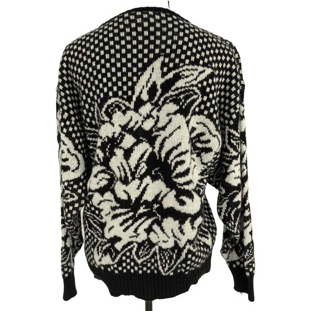 Vintage Nilani Pullover Sweater, Black & White, S… - image 2