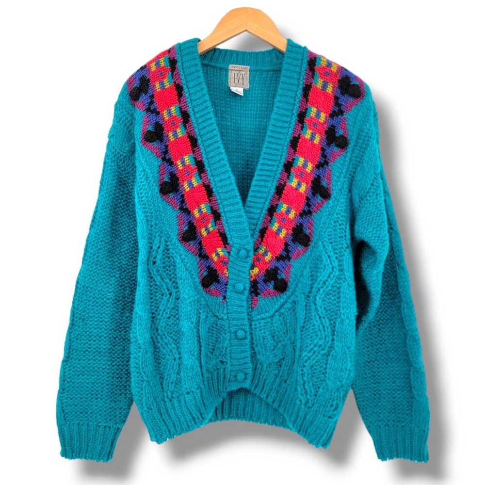 Vintage I.V.Y Women's Hand Knit Cable Knit Retro … - image 1