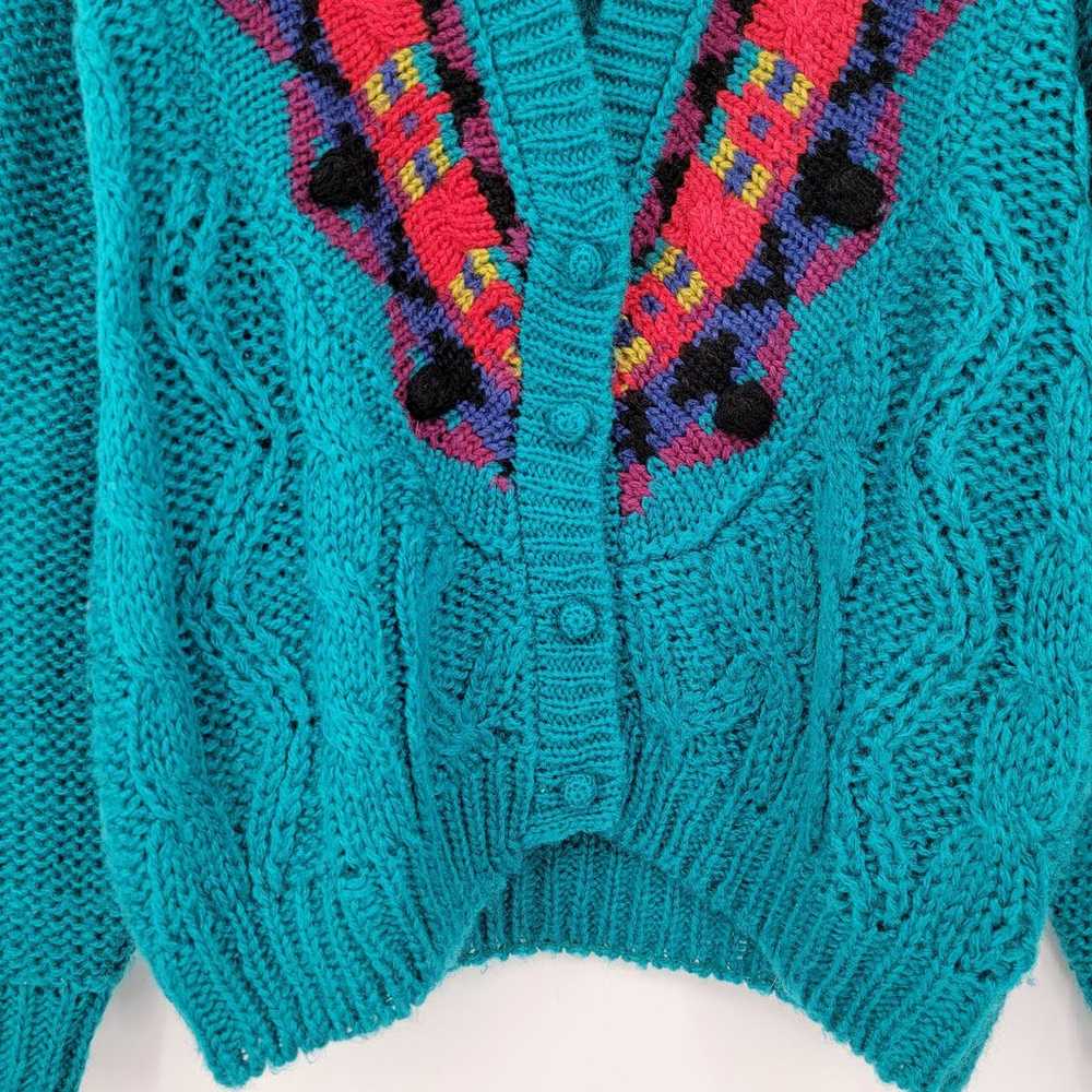 Vintage I.V.Y Women's Hand Knit Cable Knit Retro … - image 4