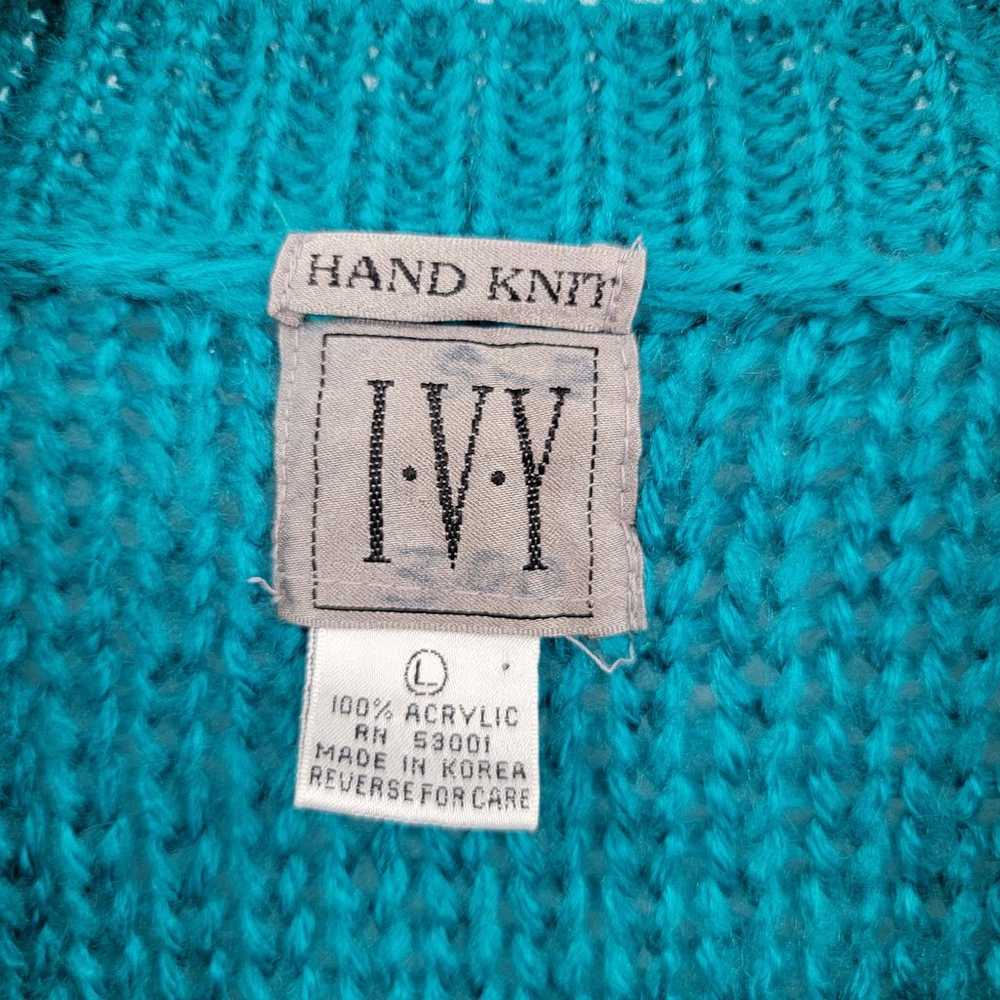 Vintage I.V.Y Women's Hand Knit Cable Knit Retro … - image 5