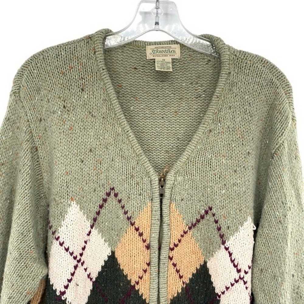 St John’s Bay Women’s Vintage Wool Blend Argyle Z… - image 2