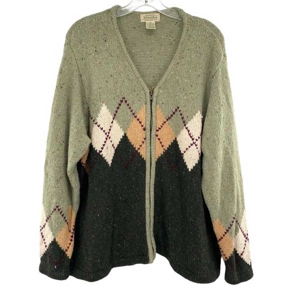 St John’s Bay Women’s Vintage Wool Blend Argyle Z… - image 8