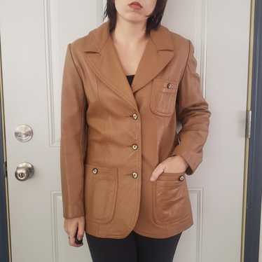 70s Tan Leather Jacket