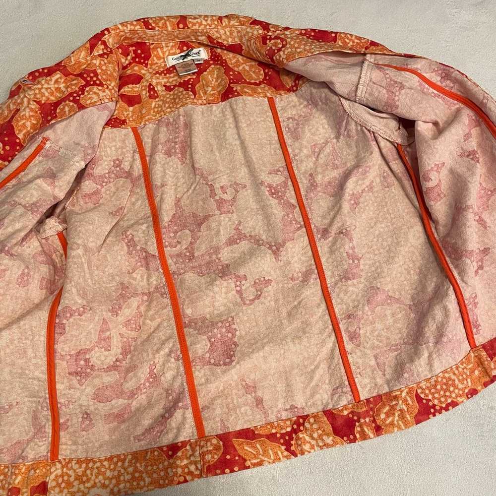Vintage Coldwater Creek Cotton Batik Orange/Red/W… - image 10