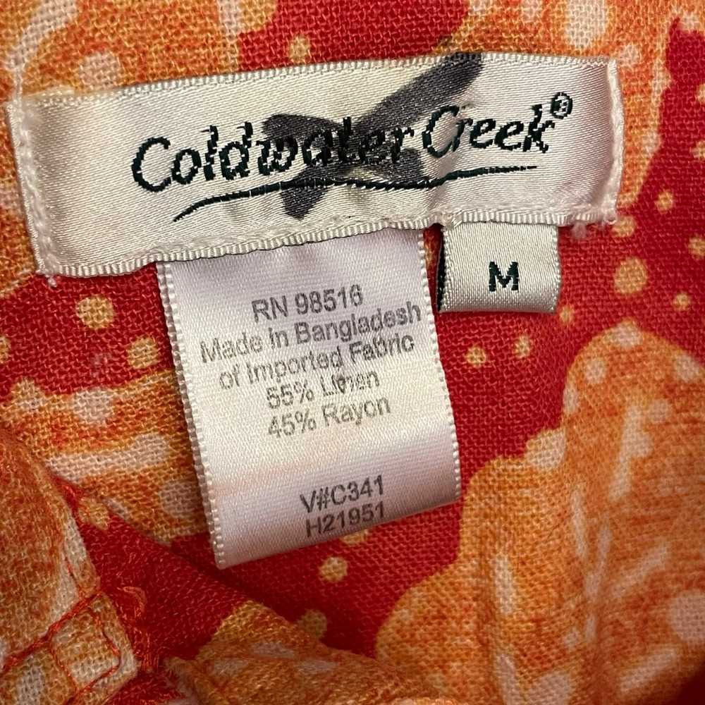 Vintage Coldwater Creek Cotton Batik Orange/Red/W… - image 9