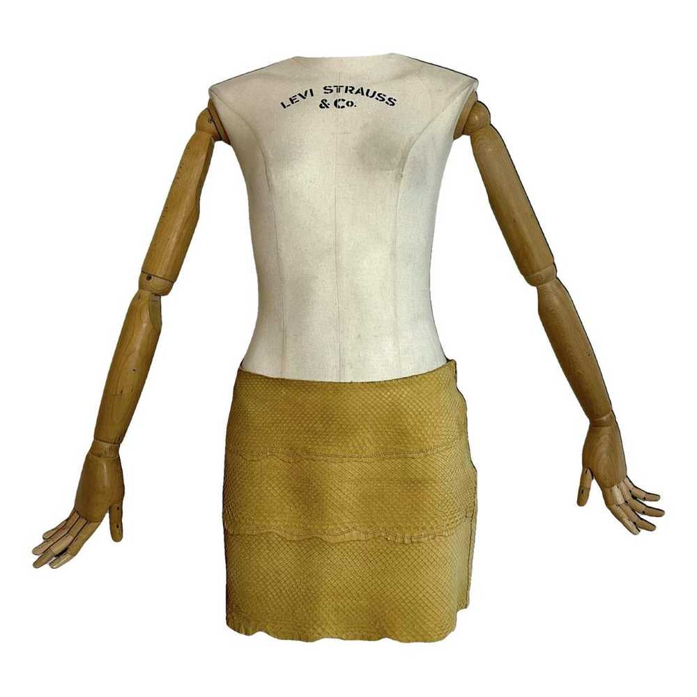 Roberto Cavalli Leather mini skirt - image 1