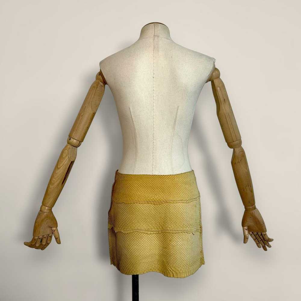 Roberto Cavalli Leather mini skirt - image 6