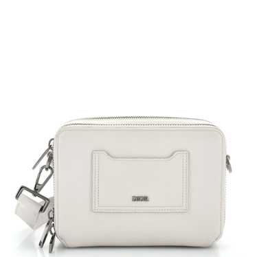 Christian Dior Double Zip Crossbody Pouch Leather