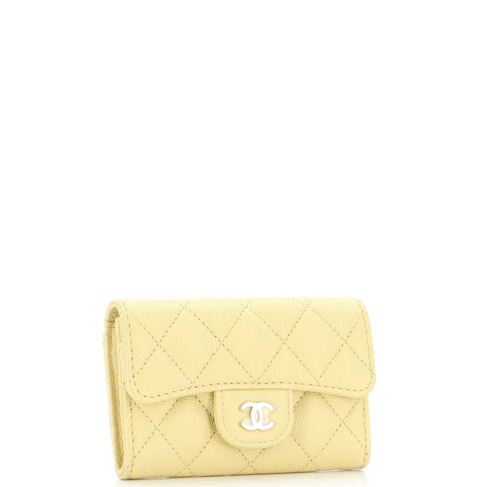 CHANEL Classic Flap Card Case Quilted Caviar - image 2