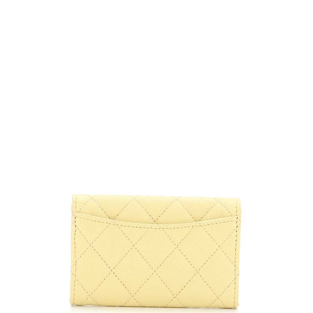 CHANEL Classic Flap Card Case Quilted Caviar - image 3