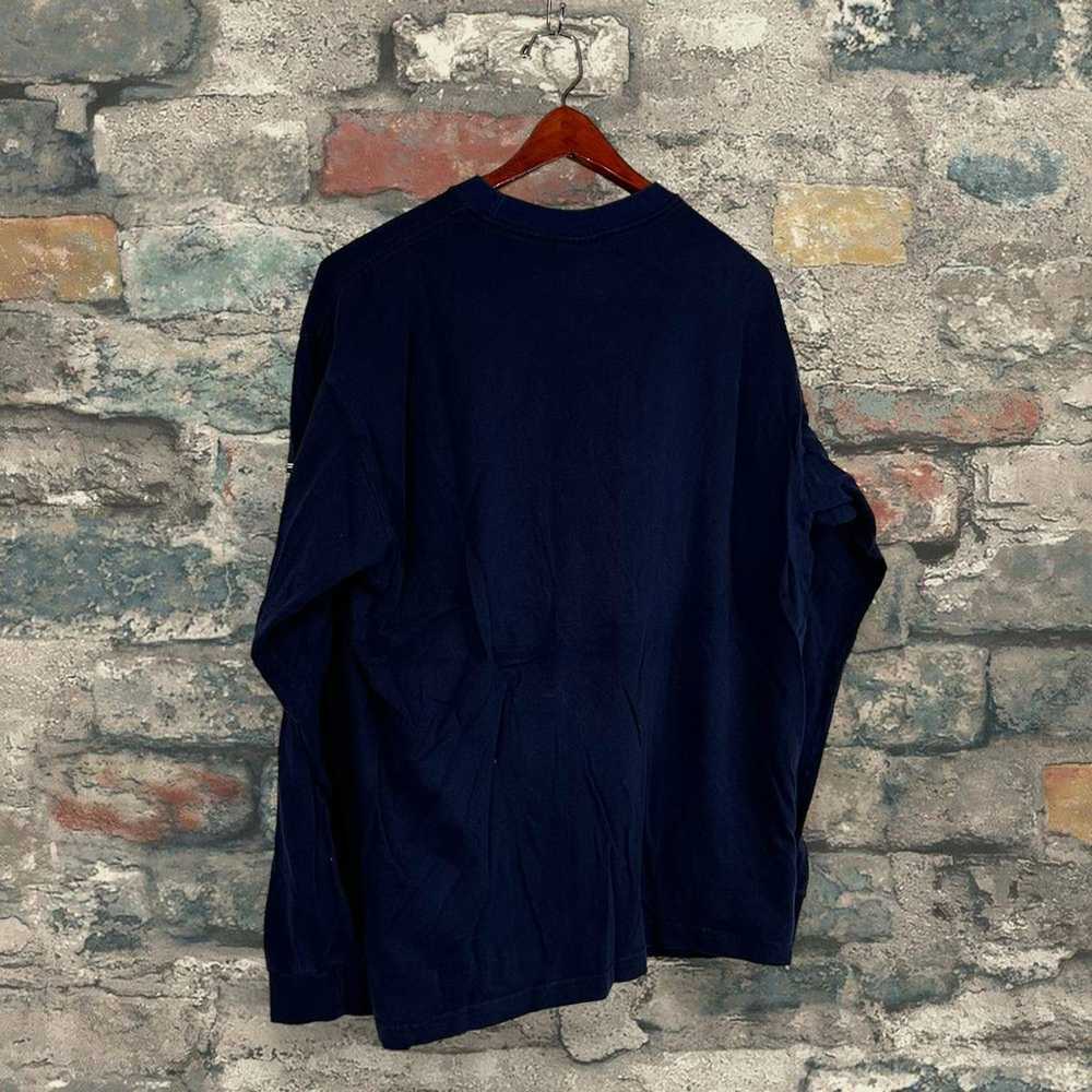 Vintage Marshall Faulk Shirt Navy Blue Cotton Lon… - image 6