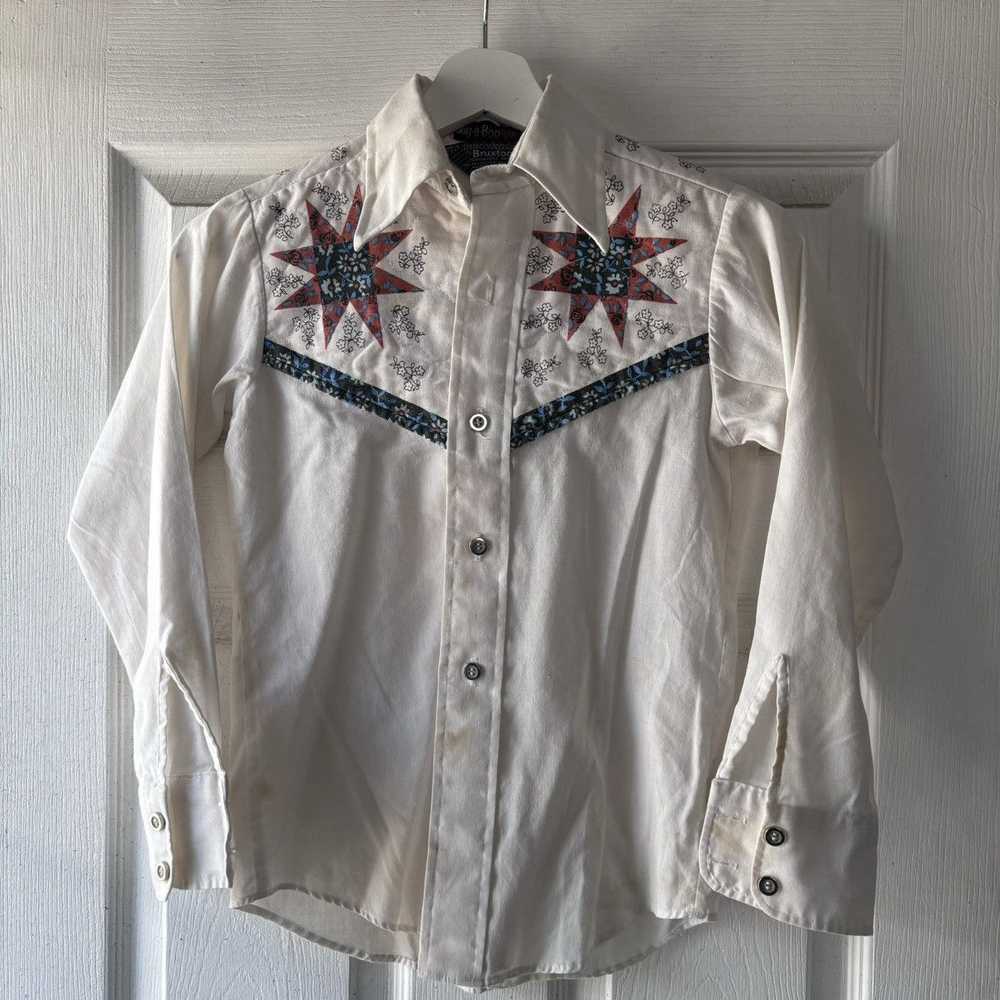 Vintage Vintage 70’s Bruxton white button up - image 1