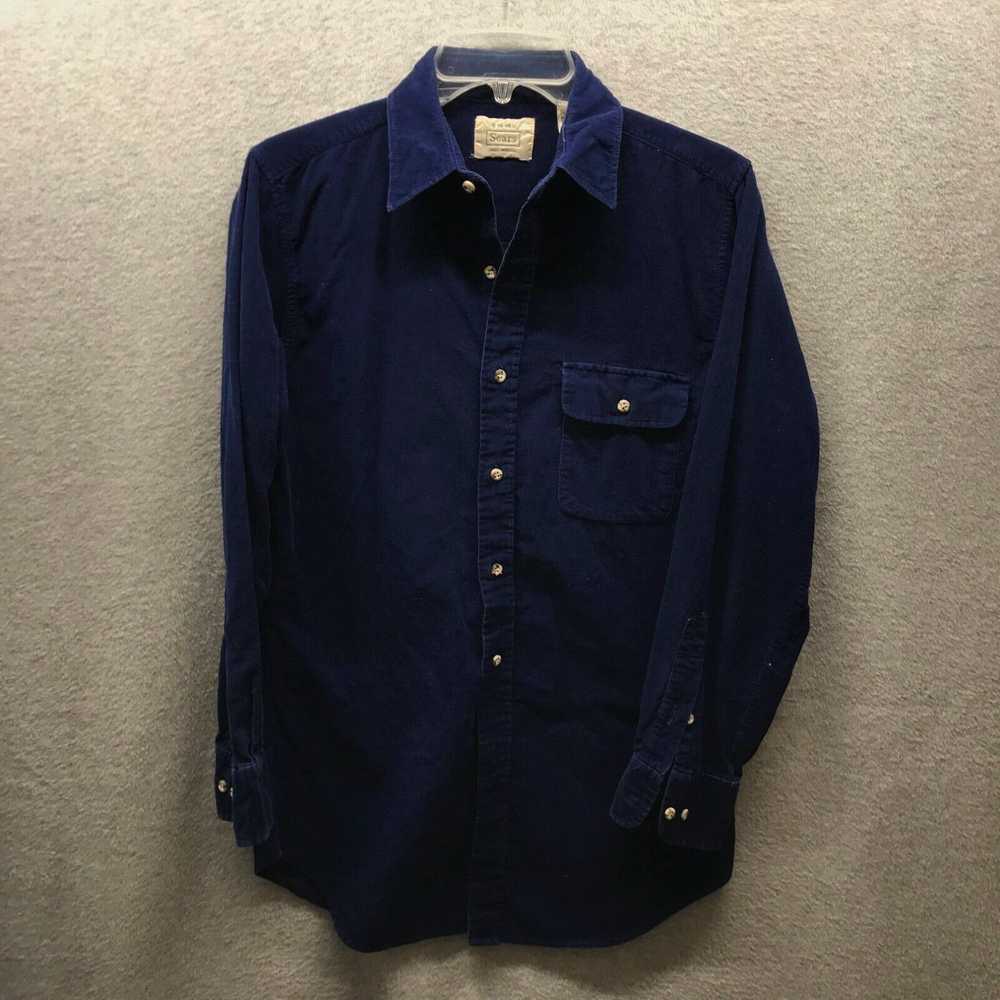 Sears Vintage Sears Shirt Adult Small Blue Cordur… - image 1