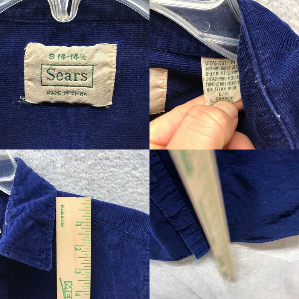 Sears Vintage Sears Shirt Adult Small Blue Cordur… - image 4