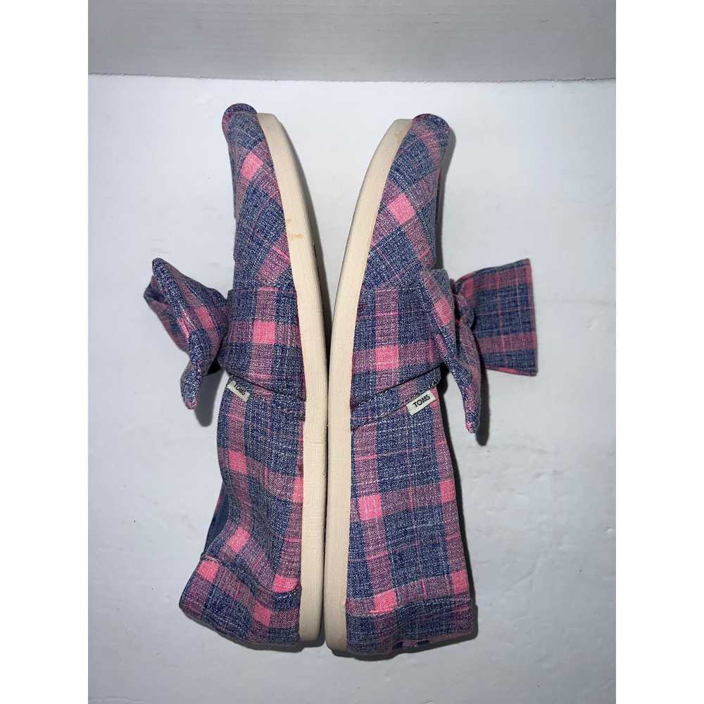 Toms Toms Alpargata Pink and Blue Plaid with Bows… - image 8