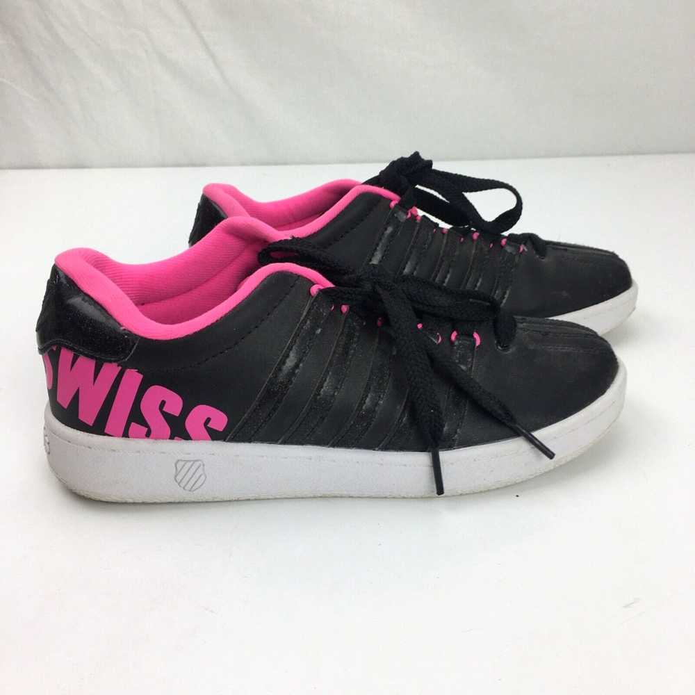 Vintage K Swiss Womens Shoes Size 5 Black Pink Sn… - image 2
