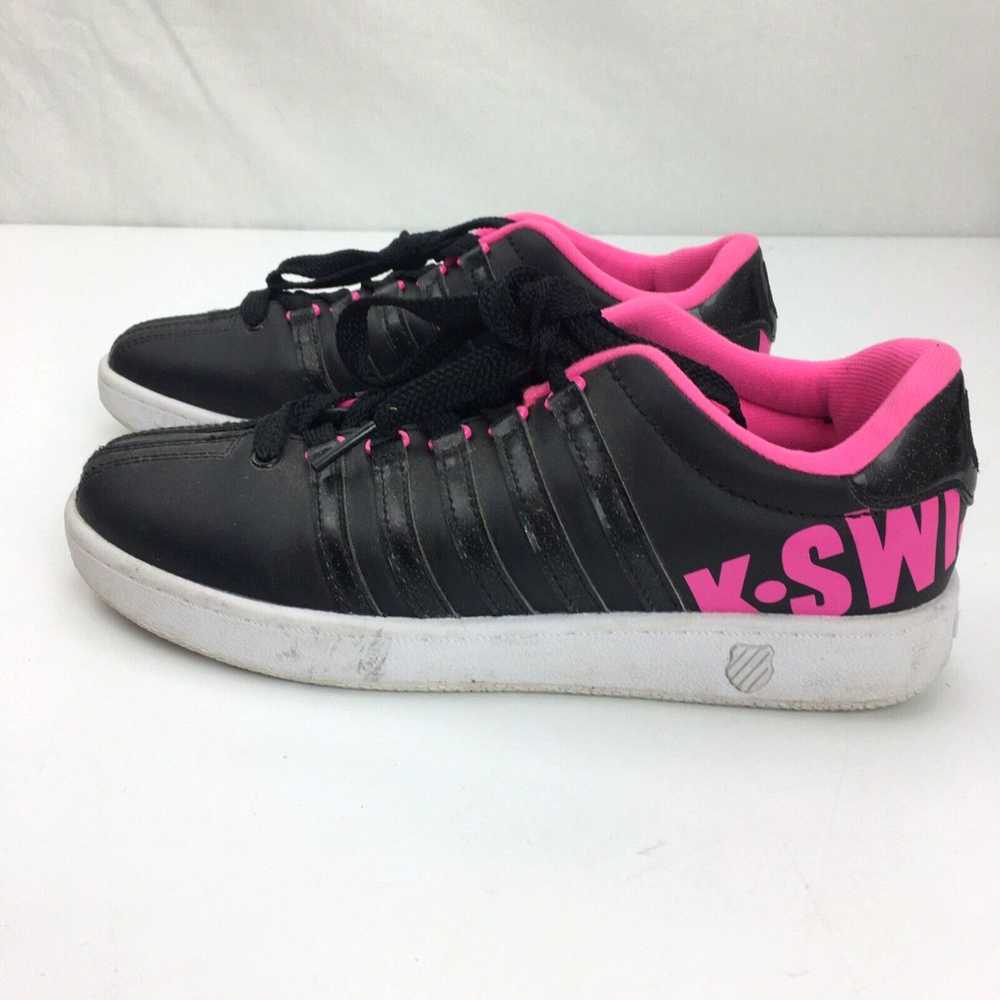Vintage K Swiss Womens Shoes Size 5 Black Pink Sn… - image 3