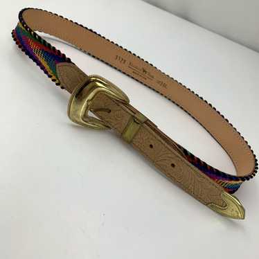 Vintage Hunters Run Colorful Belt M30L Made in USA - image 1