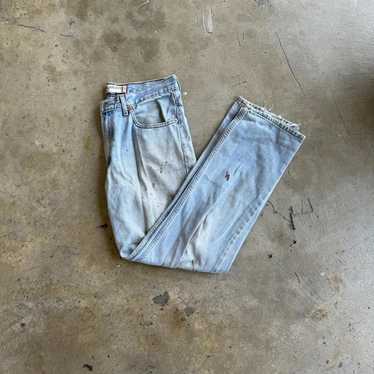 Vintage Red Tab faded 550 levi light blue jeans - image 1