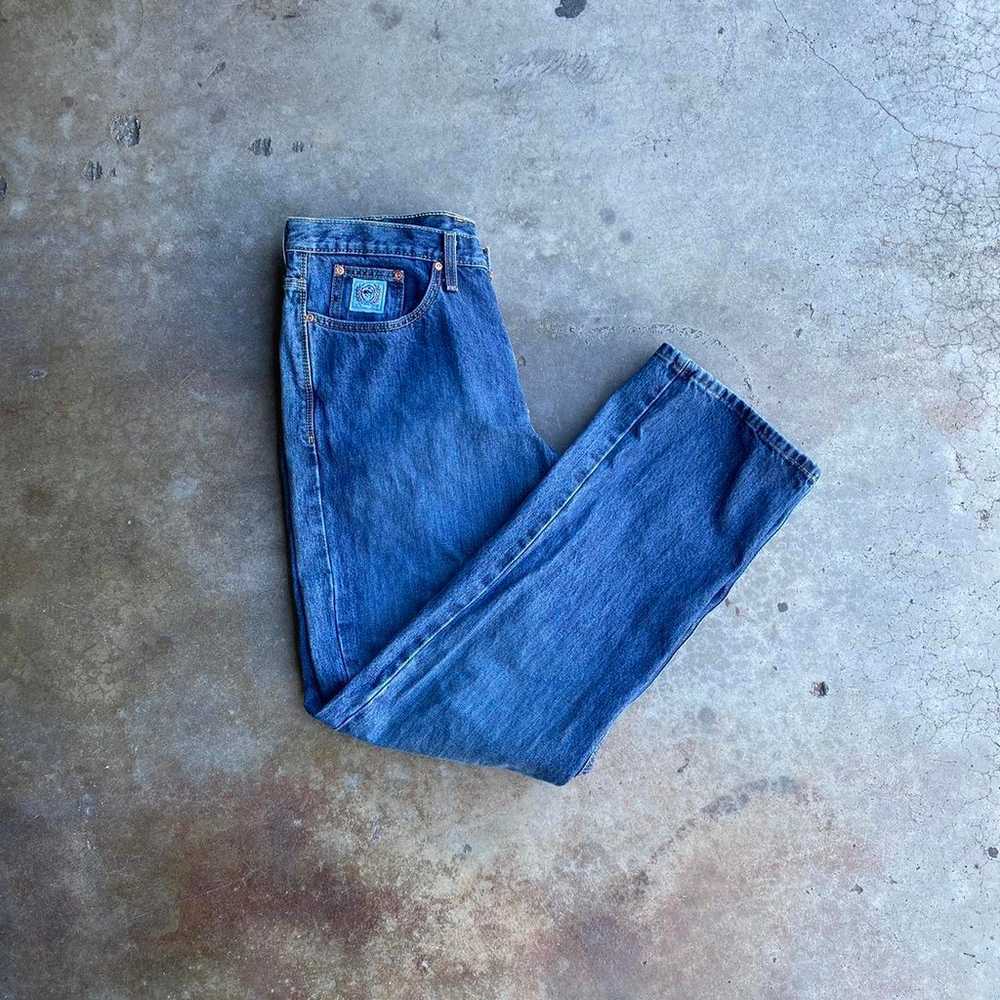 Vintage Cinch Baggy Blue Jeans - image 1