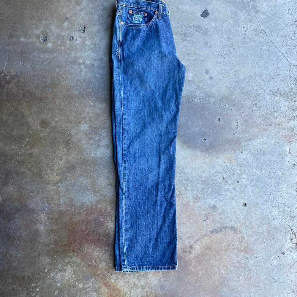 Vintage Cinch Baggy Blue Jeans - image 2
