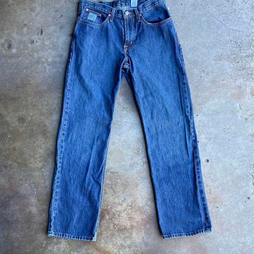 Vintage Cinch Baggy Blue Jeans - image 3