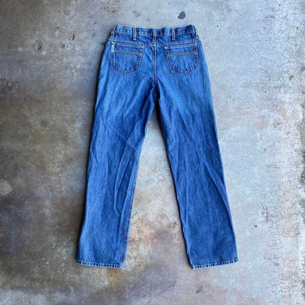 Vintage Cinch Baggy Blue Jeans - image 4
