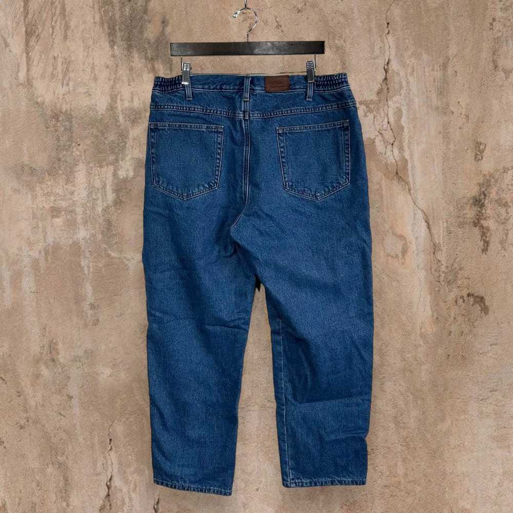 Vintage LL Bean Jeans Flannel Lined Medium Wash D… - image 2